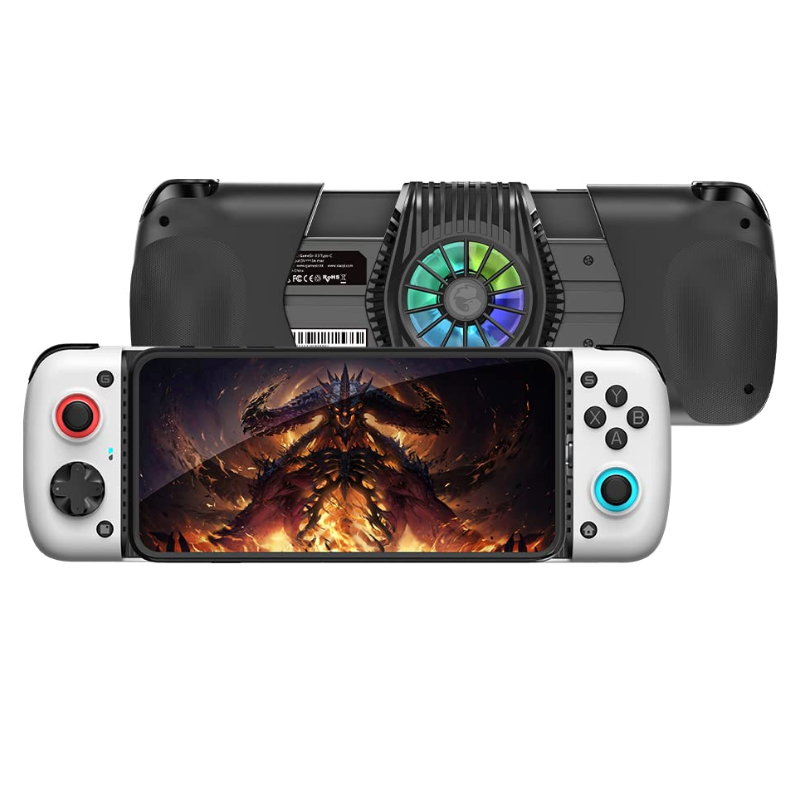 GameSir X3 Type-C Cooling Fan Android Controller with RGB backlight, Zero Delay Mobile Controller with Magnetic&Detachable ABXY Buttons, D-Pads Support Cloudy Gaming, Stadia, Xbox Game Pass and More