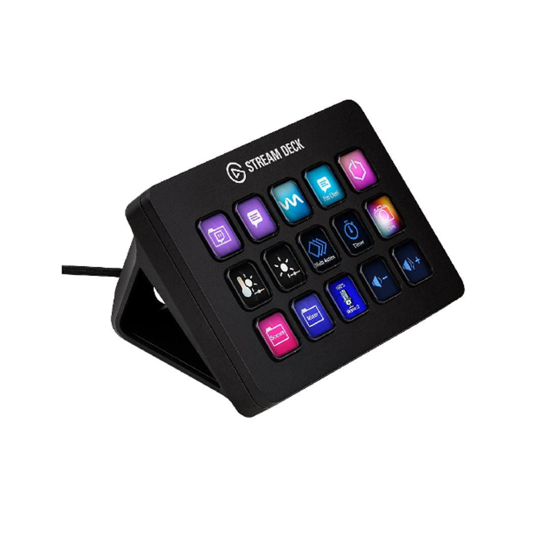 Elgato Stream Deck MK.2 – Studio Controller, 15 macro keys, trigger actions in apps and software like OBS, Twitch, ​YouTube and more, works with Mac and PC, Black