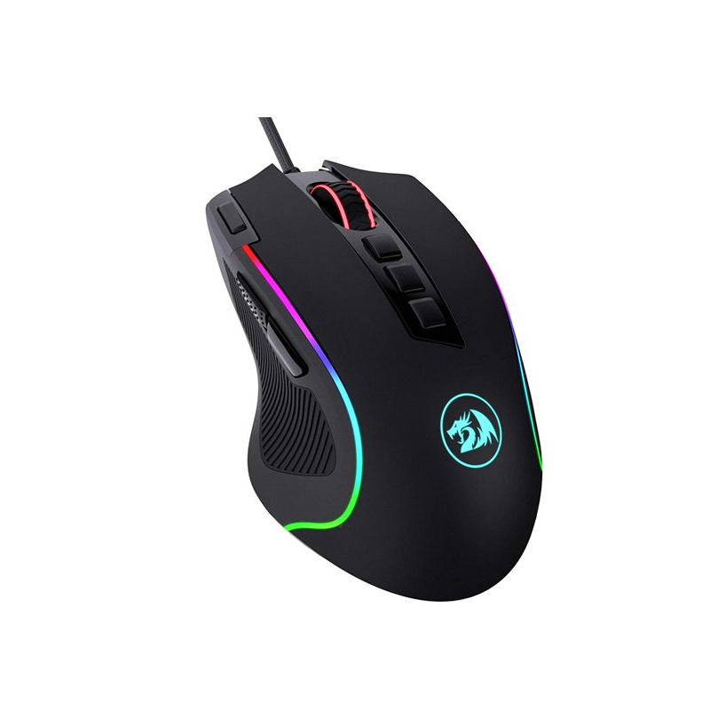 Redragon M612 Predator RGB Gaming Mouse, 8000 DPI Wired Optical Gamer Mouse with 11 Programmable Buttons & 5 Backlit Modes, Software Supports DIY Keybinds Rapid Fire Button