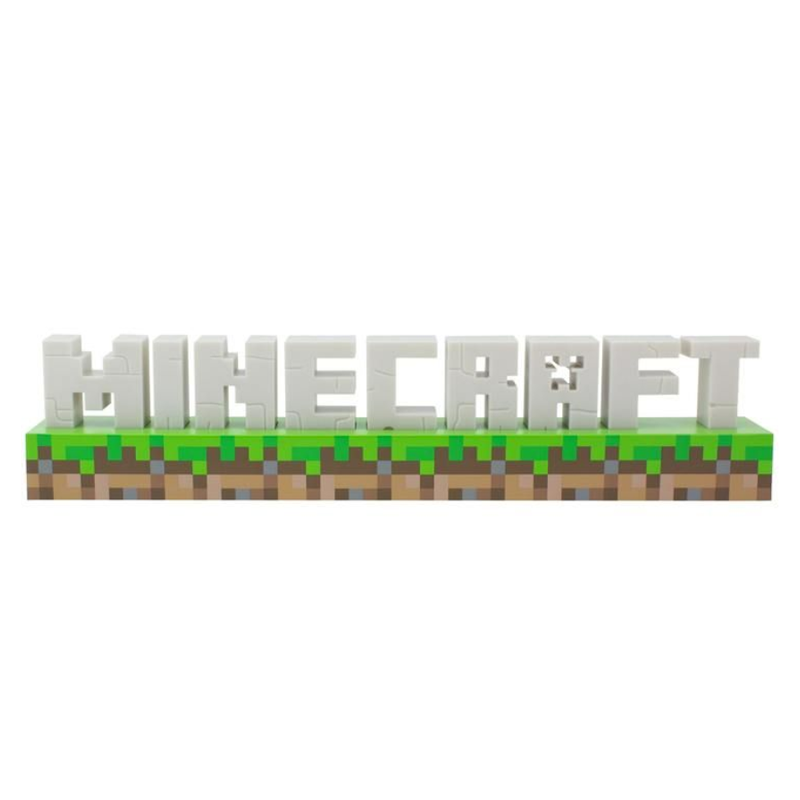 Minecraft Logo Light - Battery or USB Powered - 2 Light Modes - Minecraft Lamp and Room Décor Night Light