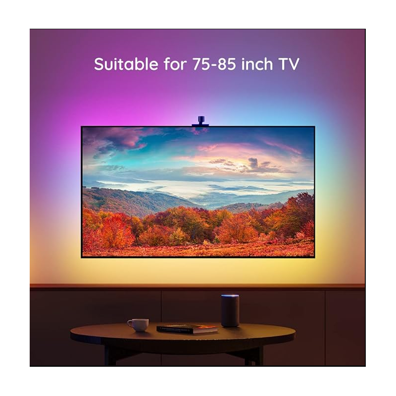 Govee Envisual LED Backlights for 75-85 inch TVs, 16.4ft RGBIC WiFi DreamView T1 TV Backlights with Camera, Works with Alexa & Google Assistant, App Control, LED Lights Scene Mode, H6199