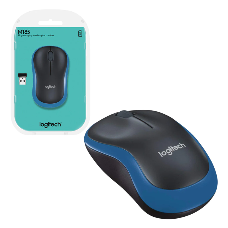 Logitech Wireless Mouse M185 - Blue