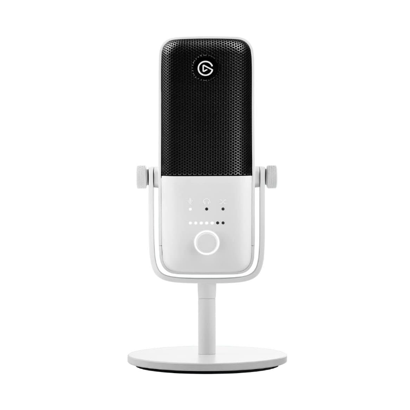 Elgato Wave:3 White Premium Studio Quality USB Condenser Microphone for Streaming, Podcast, Gaming and Home Office, Free Mixer Software, Anti Distortion, Plug 'n Play, for Mac, PC, 10MAB9911, Gear