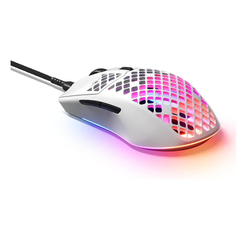 Steelseries Aerox 3 Snow (2022) - Super Light Gaming Mouse - 8,500 Cpi Truemove Core Optical Sensor - Ultra-Lightweight 59G Water Resistant Design