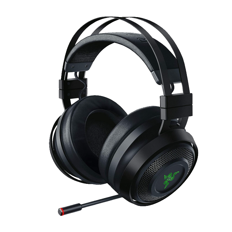 Razer Nari Ultimate Wireless 7.1 Surround Sound Gaming Headset: THX Audio & Haptic Feedback - Auto-Adjust Headband - Chroma RGB - Retractable Mic - For PC, PS4, PS5 - Black