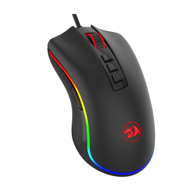 Redragon M711 PC Gaming Mice, Wired Mouse, 7 Programmable Buttons, Customizable RGB Lighting Mouse, 10,000 DPI, Ergonomic Mouse, Lightweight Mice, for Laptop, Desktop, PC (Black)