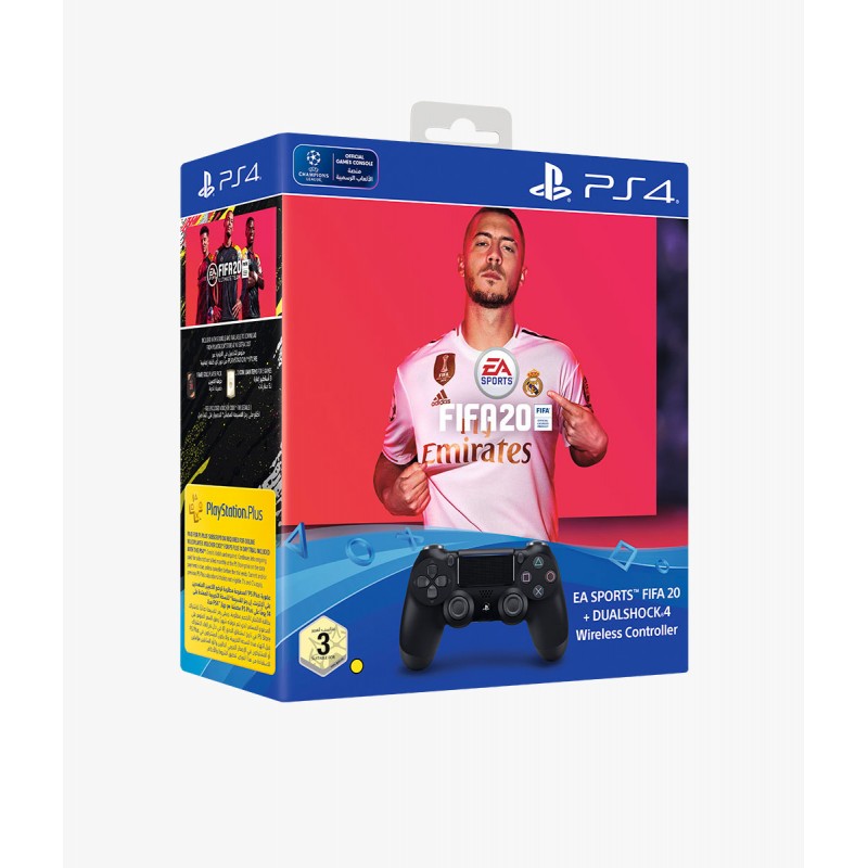 FIFA 20 (PS4) with DualShock 4 Controller and 14 Days PS Plus Subscription